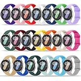 Tiorecime 20 Pack Bands Compatible with Samsung Galaxy Watch 7 6 5 4 FE 40mm 44mm/6 4 Classic 43mm 47mm 42mm 46mm/5 Pro 45mm/Active 2 Band, 20mm Soft Silicone Sport Replacement Strap for Women Men