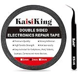 Kaisiking 2mm LCD Repair Tape for Phone Screen, Adhesive Tape with 1 Tweezers for Cell Phone, iPad, Tablets, Laptops, Camera