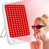 Red Light Therapy for Face Body, Red Light Panel with Adjustable Stand, 660nm and 850nm Near Infrared Therapy Lamp with 3 Modes, 6 Adjustable Brightness and Timer, Home and Travel Use,Gift for Women