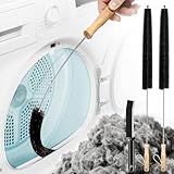 Holikme Dryer Vent Cleaner Kit 2 Pack - Household Cleaning Supplies 304 Stainless Steel Dryer Lint Brush Home Essentials for Lint Trap Dust Vacuum Brush