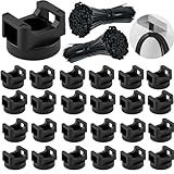 ZyCooom 225 Pieces Magnetic Cable Ties Set, 25 Magnetic Zip Tie Mounts with 200 Cable Ties, Strong Wire Holder Cables Management, Multipurpose Electrical Cord Holders Organizer (22mm)