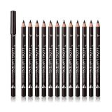SUMEITANG Eye Brow Pencil Set, 12 Pcs Dark Brown Eyebrow Pencils for Women