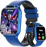 Smart Watch for Kids, 1.85" Fitness Tracker with Heart Rate, Sleep Monitor, IP68 Waterproof Smartwatches with Video Music, Pedometer, Game, NO APP/Phone, Gift for Boys Girls. (Classic, Blue)