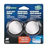 Fit System C0400 Driver Passenger Side Stick-On Adjustable Blind Spot Mirrors – Pack of 2 (Packaging may vary)