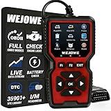 WEJOWE Upgraded OBD2 Scanner Diagnostic Tool, Check Engine Code Reader OBD2 Scanner with Reset, Auto Check Engine Light Mode 6, Mode 8 & I/M Car Diagnostic Scan Tool for All OBDII Car