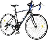 Outroad Road Bike 14-21Speed 700C Wheel with Light Aluminum Alloy Frame Commuter Bicycle with V Brakes for Men, Women and Adult, 21 Speed-Blue