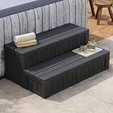 SunSwell 36.4‘’ Hot Tub Steps with Storage, 600‑lb Weight Capacit Spa Steps
