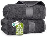 Utopia Towels Extra Large Bath Sheets, 2 Pack, 35x70 in, Cotton, Grey
