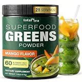 Total Tea Super Greens Powder Mango Spirulina Chlorella Vegan Superfood