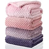 Frienda 4 Pcs Baby Fuzzy Blanket Fluffy Baby Blanket for Boys Girls Soft Warm Infant Newborn Toddler Receiving Nursery Bed Supplies, 32 x 24 Inch(Pink Color)