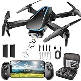 Oddire Drone with Camera - 1080P Drones for Adults with Trajectory Flight, Gravity Control, One Key Take Off/Land, 3D Flip, Foldable Drone with Stable Hover, Carrying Case, 2 Batteries, Propellers