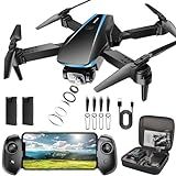Oddire Drone with Camera - Drones for Adults, with 2 Batteries, Carrying Case, Propellers, 1080P HD Foldable Drone with Stable Hover, Trajectory Flight, Gravity Control, One Key Take Off/Land, 3D Flip