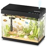 Xyingshine 2.5 Gal Fish Tank Starter Kit, Smart Self-Cleaning Desk Aquarium