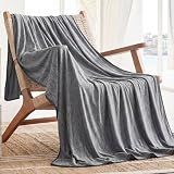 Bedsure Silky Soft Cooling Blanket for Hot Sleepers, Throw XL, Dark Grey