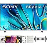 Sony BRAVIA 3 K43S30 43 inch 4K HDR Smart LED TV Bundle with Premiere Movie Streaming Package & TV Setup Bundle with Wall Mount + Surge Adapter + HDMI Cable & More (2024 Model)