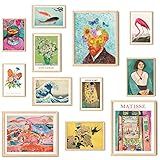 97 Decor Colorful Eclectic Decor - Eclectic Wall Art Posters, Funky Gallery Wall Art Prints for Home Bedroom, Maximalist Decorations Famous Artist Painting Pictures (UNFRAMED)