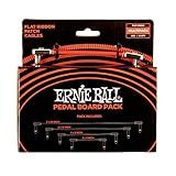 Ernie Ball Flat Ribbon Patch Cables Pedalboard Multi-Pack - Red
