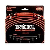 Ernie Ball Flat Ribbon Patch Cables Pedalboard Multi-Pack - Red