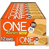 ONE Protein Bars, Reese's Peanut Butter Lovers, Gluten Free with 18g Protein and 3g Sugar, Pantry Staples, 2.12 oz (12 Count)