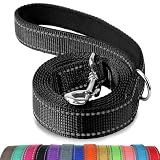 Joytale Reflective Dog Leash for Medium & Large Dogs, 6 FT x 1", Black