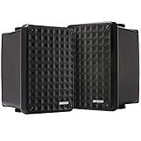 KICKER KB6B 2-Way Full Range Indoor Outdoor Speakers (Pair) Weatherproof Speakers for Patio Garage Poolside in-Home, 6.5 inch woofer, 2x5 inch Horn Tweeter Black