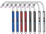 8 Pack Candle Lighter Electric Rechargeable Flameless Arc Lighters Flexible Neck USB Plasma Long Lighter for Candles BBQ Grill Camping Birthday Fireworks