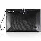 Airfish Fireproof Document Bags with Lock, 14.2 x 10 inches Zipper Closure Money Bag, Safe and Waterproof Storage Pouch for A4 A5 Document, Cash, Watch, Jewelry, Passport, Phone, Pad