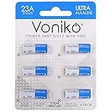 Voniko Alkaline Battery 23A - Ultra 23A Batteries (6-Pack) - Long Lasting 12 Volt A23 Battery for Doorbells and Power Remote