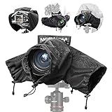 NEEWER Camera Rain Cover, Large Size Durable Nylon Raincoat Compatible with Canon Sony Nikon DSLR Mirrorless Vlog Camera & Lenses 300/400/500/600/800mm, with Sleeves/Drawstrings/Viewing Window, PB004