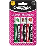 ChapStick Lip Care Set, Classic Collection 3-Pack – Spearmint, Cherry, and Strawberry Lip Balm, 0.15 Oz Ea
