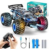 BIFYTON Remote Control Car, 1:18 Scale Rc Cars, All-Terrain RC Truck with LED Light, 20KM/H, Rechargeable, 2WD, 2.4GHz, Sturdy PVC Shell, Remote Control Truck for Boys 4-7 8-12, Beginner