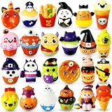 24PCS Halloween Squishies Toys for Kids,Slow Rising Stress Toys,Halloween Trick or Treat Toys,Party Favors Toys for Kids,Soft Fidget Squeeze Toys for Anxiety Relief