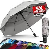 TUMELLA Strongest Windproof Travel Umbrella (Compact, Superior & Beautiful)
