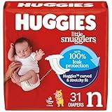 Huggies Newborn Diapers, Little Snugglers Baby Diapers, Size Newborn (up to 10 lbs), 31 Count