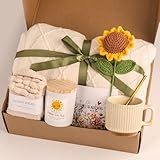 Anforsun Sending Sunshine Sunflower, Thinking of You Care Package Unique Gift Baskets for Women, Best Friend Birthday and Get Well Soon