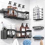 NESOMI 7-Pack Shower Caddy Adhesive,Stainless Steel Shower Organizer Shelf
