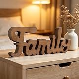 Sintosin Farmhouse Family Sign for Shelf Living Room, 15 inches
