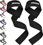 RDX Lifting Straps for Weightlifting –100% Cotton Heavy Duty Gym Wrist Strap with 5MM Neoprene Padding, 60CM Anti-Slip Hand Grip Wraps for Deadlifts Powerlifting Workouts Strength Training, Men Women