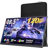 Portable Monitor 18.5” | 120HZ 1ms Gaming Monitor | 125% sRGB | FreeSync, HDR | 350Nits | USB-C & HDMI | VESA & Kickstand | Large Travel External Second Screen for Laptop, Switch, Game Consoles
