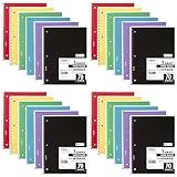 Mead Spiral Notebook, 24 Pack, 1 Subject, Wide Ruled Paper, 7-1/2" x 10-1/2", 70 Sheets per Notebook, Colors Will Vary (930203-ECM25)