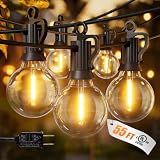 Outdoor String Lights, 55(50+5) FT 25 Bulbs IP65 Waterproof Patio Lights