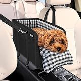 SlowTon Console Dog Car Seat, Dog Booster Seat for Small Dogs Under 11lbs