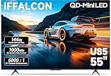 iFFALCON 55" 4K MiniLED Smart TV | PS5 & Xbox Ready, 4X HDMI 2.1 | Hotel, Home & Office Use | 144Hz VRR 240Hz, Dolby Vision Gaming, Dolby Atmos, IMAX Enhanced, Google TV, Alexa | 55U85