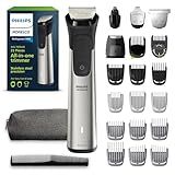 Philips Norelco Multigroom 7000 Series, All-in-One Trimmer, Beard Trimmer and Hair Clipper, 23-Piece Men's Grooming Kit for Beard, Face, Nose, Ear, Body, with Titanium Blades, Travel Pouch, MG7970/49