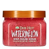 Tree Hut Watermelon Shea Sugar Scrub, Exfoliating, Hydrating & Moisturizing Body Scrub with Shea Butter & Nourishing Essential Oils, Smooth & Soften Skin, 18 oz