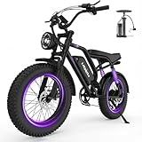 Likebike U12 Electric Bike for Adults, 2000W Peak 32MPH 20" Fat Tire Ebike, 20Ah Removable Battery 7-Speed Gear Full Suspension Mountain Bike Off Road Hydraulic Disc Brake