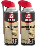 3-IN-ONE Professional Garage Door Lubricant with Smart Straw Sprays 2 Ways, 11 OZ Twin Pack, 100584, Clear
