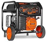 WEN 5,600-Watt Dual Fuel Portable Generator with Wheel Kit, Electric Start, and CO Watchdog (DF5600X)