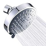 AISOSO High Pressure Rain Shower Head 5 Modes Showerhead 4.1 Inch Chrome