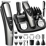 SHPAVVER Beard Trimmer for Men: Professional Barber Hair Clippers - 12-in-1 Cordless Grooming Kit - Waterproof Electric Razor with Turbo Speed & Precision Blades